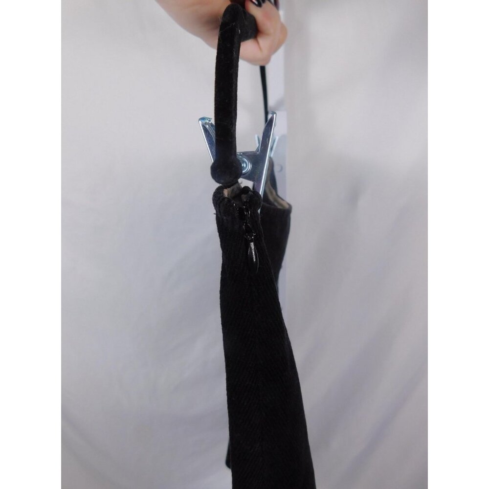 Willi Smith Black Floral Bead Embroidered Skirt Cotton Blend Boho Witch 8 - Picture 6 of 9